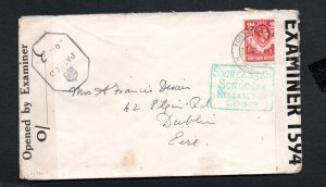 IRELAND NORTHERN RHODESIA LETTER PASSED BY CENSOR