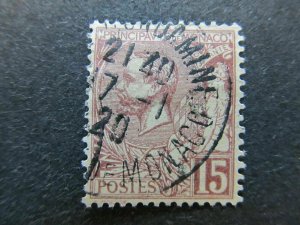 A4P47F19 Monaco 1891-1921 15c used-