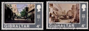 1971-5 Gibraltar Scott #- 253-4 4d New Daily Stamps Early 19th Century Used