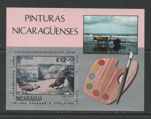 Thematic Stamps Art - NICARAGUA 1982 PAINTINGS MS mint
