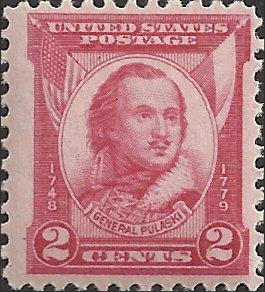 # 690 MNH - SCV-0.40 - Carmine Rose  -General Casimir Pulaski