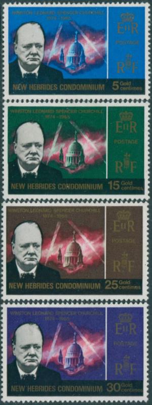 New Hebrides 1966 SG114-117 Churchill set MNH