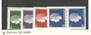 Canada, Postage Stamp, #406-409 Mint NH Pairs, 1962-63