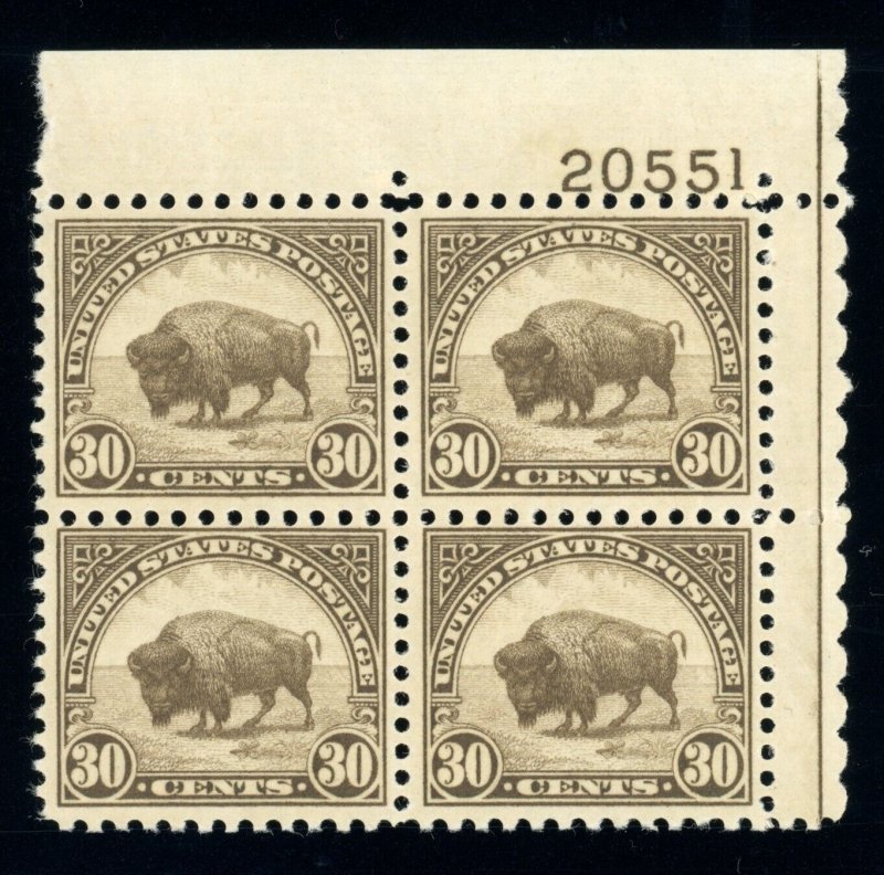 US Stamp #700 Buffalo 30c - Plate Block of 4 - MNH - CV $95.00