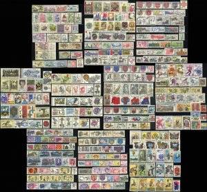 300 Czechoslovakia Postage Stamps Collection Europe 1967-1977 Czech Used