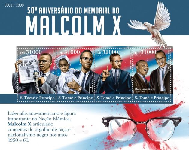 SAO TOME E PRINCIPE 2015 SHEET MALCOLM X st15320a