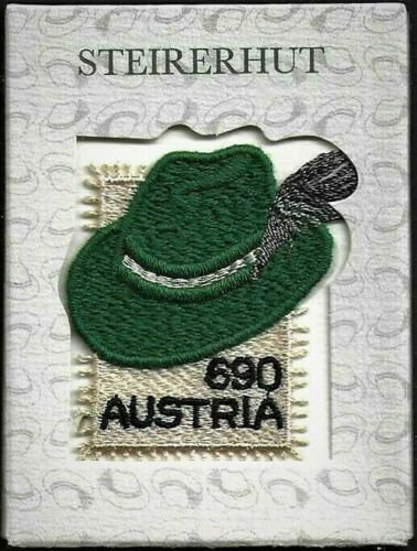 2018 Austria Styrian Hat, Steirerhut, Embroidered Stamp VF/MNH, LOOK! 