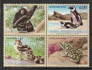 2002 UN-Vienna - Sc 311a - MNH VF - block of 4 - Endangered species