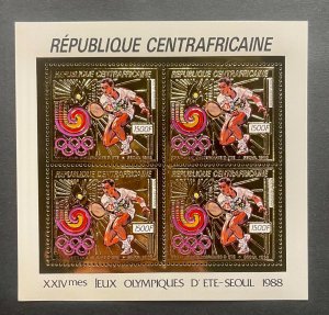 Olympic Games Seoul 88 Central Africa Perf. Minisheet Stamps -