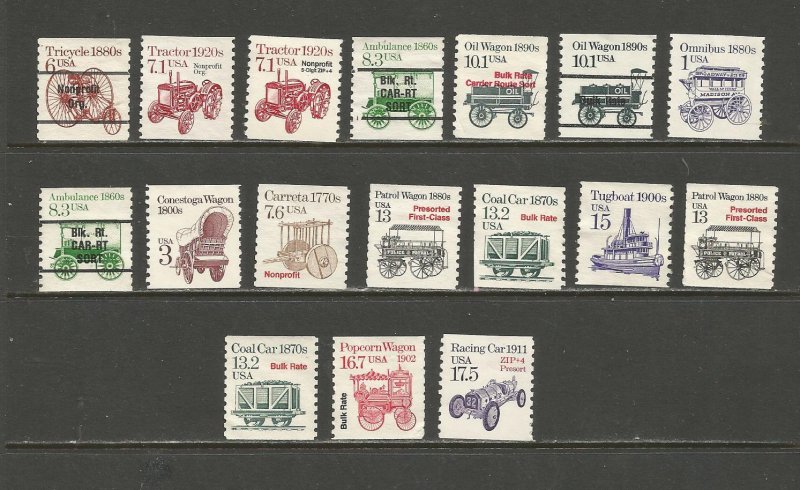 United States Postal Stamps, Transportation