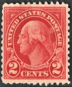 SC#634 2¢ Washington Single (1926) No Gum/Uncancelled