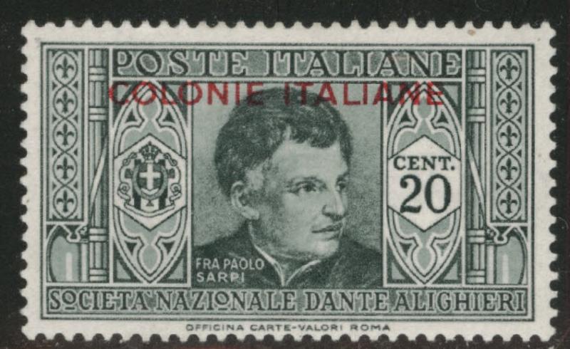 Italian Colonies Scott 3 MH* 1932 Dante Alighieri overprint