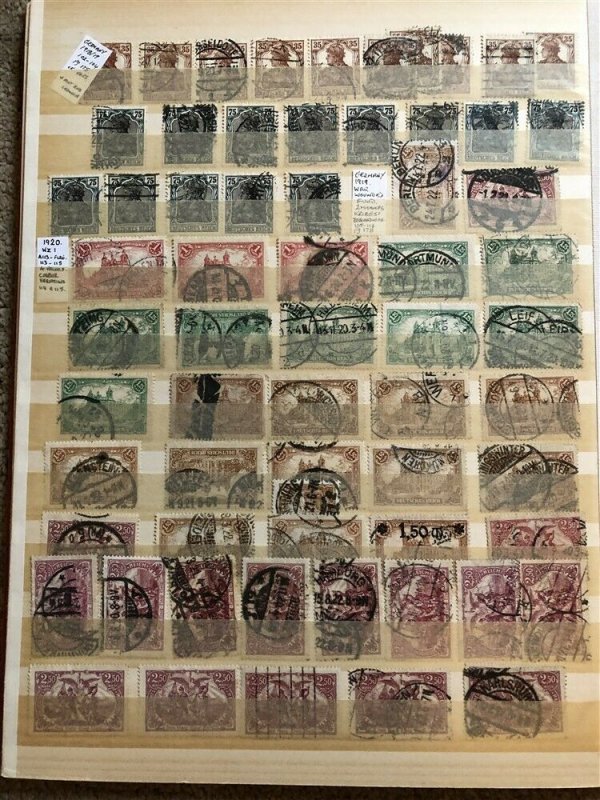 GERMANY; 1905-20s fine used Germania ACCUMULATION 100s Many fine POSTMARKS