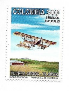 COLOMBIA 1994 75TH ANNIVERSARY OF AIR FORCE AIRPLANE AVIATION PLANE MINT NH