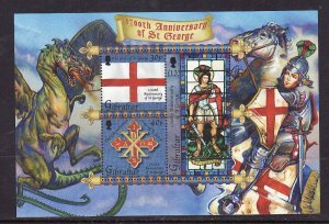 Gibraltar-Sc#940a-unused NH sheet-Martyrdom of St George-2003-