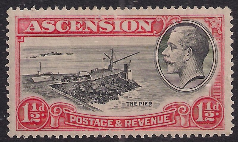 Ascension Island 1934 KGV 1 1/2d The Pier MM SG 23 ( F910 )