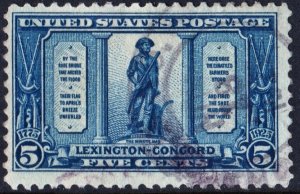 SC#619 5¢ Lexington-Concord Issue (1925) Used