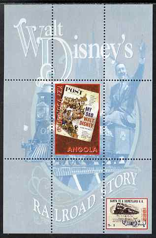 Angola 1999 Walt Disney's Railroad Story #4 perf s/sheet ...