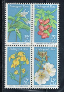 1783 - 1786 * ENDANGERED FLORA *  U.S. Postage Stamp Block Of 4 MNH