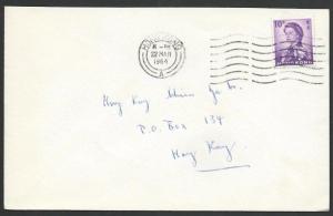 HONG KONG 1964 cover HONG KONG A machine cancel............................51853