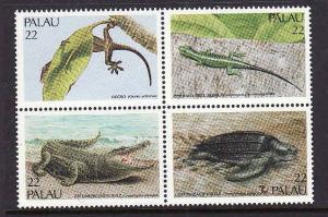 Palau-Scott#116a-Unused NH block-Reptiles-1986-Turtles-