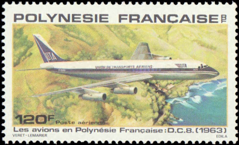 French Polynesia #C172-C176, Complete Set(6), 1979, Airplanes, Never Hinged