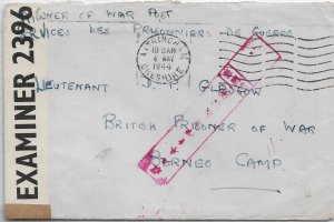 Aitrincham, England to British POW in Borneo Camp 1944, Censored (C4776)