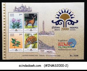 INDIA - 2000 ASIANA INDEPEX MILLENNIUM YEAR M/S MNH