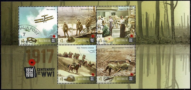 Australia 2017 Centenary of WW1 - 1917 Miniature Sheet CTO