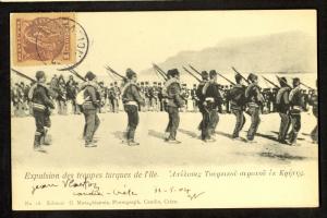 CRETE 1904 Picture Post Card EXPULTION OF TURKISH TROOPS From Crete Sc 50 GREECE