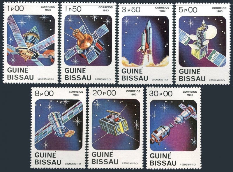 Guinea Bissau 465-471, MNH. Michel 666-672. Space exploration, 1983.