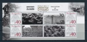 [81145] Gambia 2008 WWII Evacuation of Dunkirk Operation Dynamo Sheet MNH