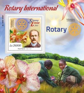SIERRA LEONE - 2015 - Rotary International - Perf Souv Sheet - Mint Never Hinged