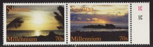 Thematic stamps SAMOA 2000 NEW MILLENIUM 1058/9 S-T PAIR mint