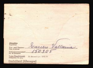 Germahy 1955 POW Letter Cover to Italy / Stalag 289 XVIIB - Z14406