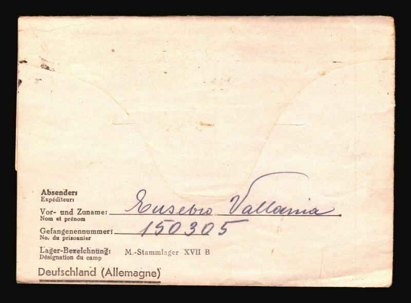 Germahy 1955 POW Letter Cover to Italy / Stalag 289 XVIIB - Z14406