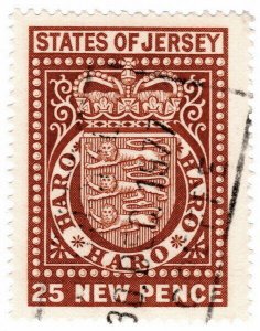 (I.B) Jersey Revenue : Duty Stamp 5/- (1970)