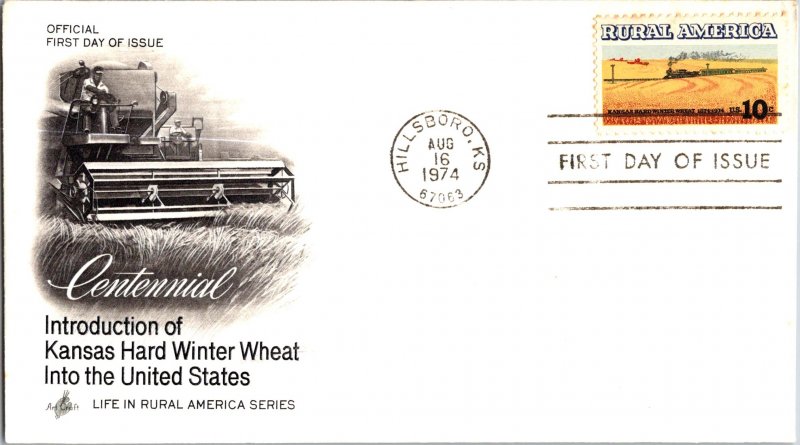 United States, Kansas, United States First Day Cover, Trains