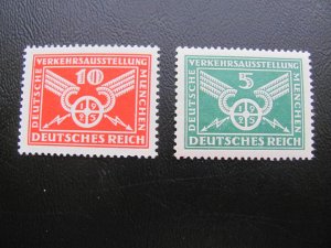 GERMANY 1925 MNH SC  345-6 TRAFFIC WHEEL Y SET VF/XF 60 EUROS (112)