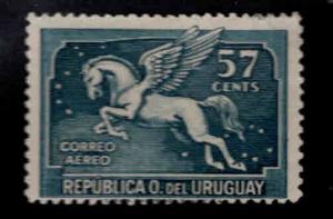 Uruguay Scott C71  MH* Pegasus airmail stamp 31.5x21 mm