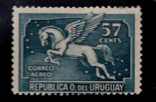 Uruguay Scott C71  MH* Pegasus airmail stamp 31.5x21 mm