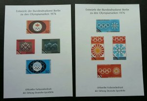 Germany Berlin Olympic 1976 Sport Games (souvenir sheet pair) MNH *imperf