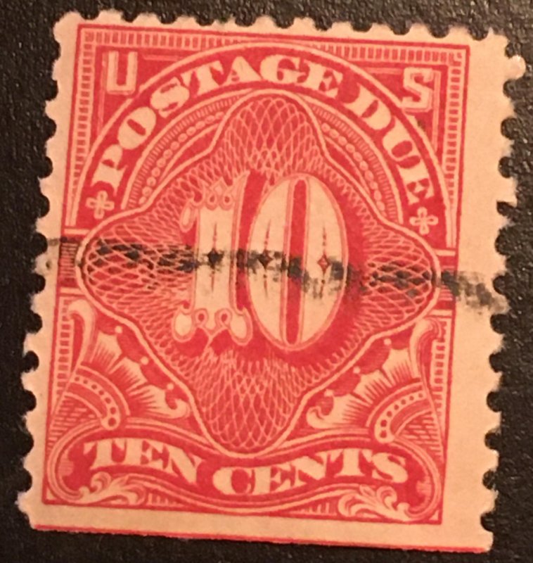 J65 a, Postage Due 10 cents, circulated single, Vic's Stamp Stash