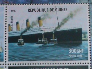 1998-GUINEA STAMP-R.M.S. TITANIC- MINT-NH FULL STAMP SHEET