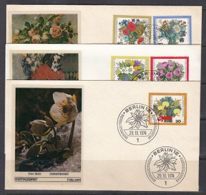 Berlin Scott 9NB110-4 Folio FDC - Flowers