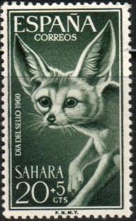 Desert Fox, Spanish Sahara stamp SC#B61 MNH