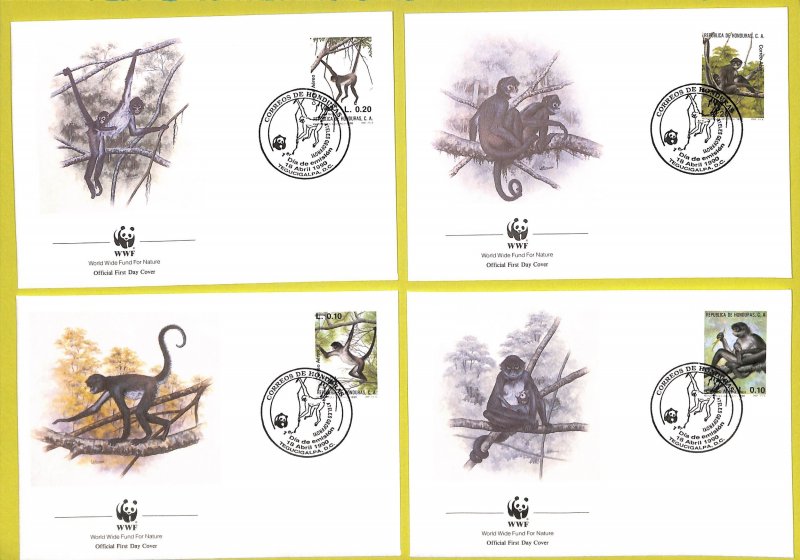 Honduras WWF World Wild Fund for Nature FDC Spider monkey