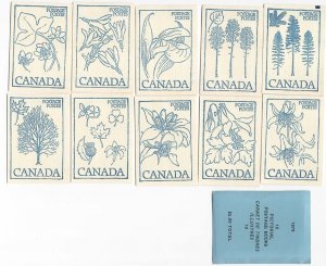 Canada 1979 Set of 10 50c flowers/trees booklets sgSB86 incl wrapper