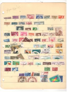 JAPAN COLLECTION ON STOCK SHEET MINT/USED