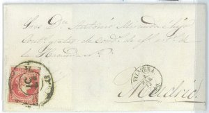 P0151 - SPAIN - POSTAL HISTORY - #48 on cover from TALAVERA Wheel of Car 57-